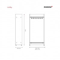 Monena Lobby racksystem measurements