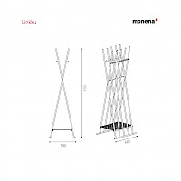 Monena Linkku stand-up rack measurements