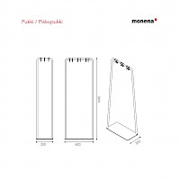 Monena Pukki stand-up rack measurements